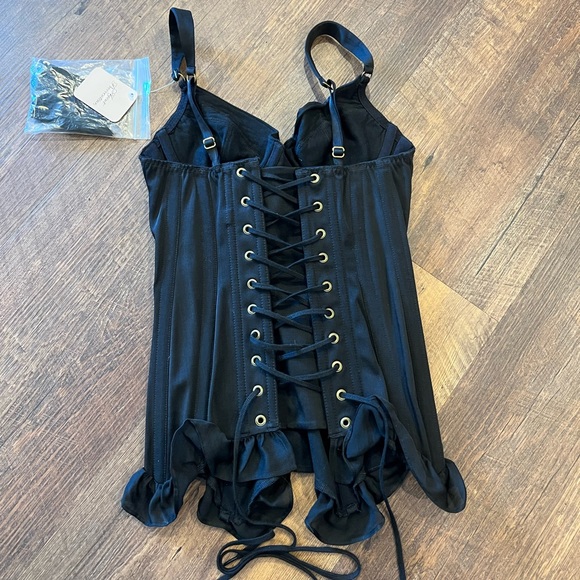 Agent Provocateur Harri Basque corset top womens sz 34B new w/ tag garter straps - Picture 3 of 6